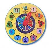 Melissa & Doug Wooden Shape Sorting Clock